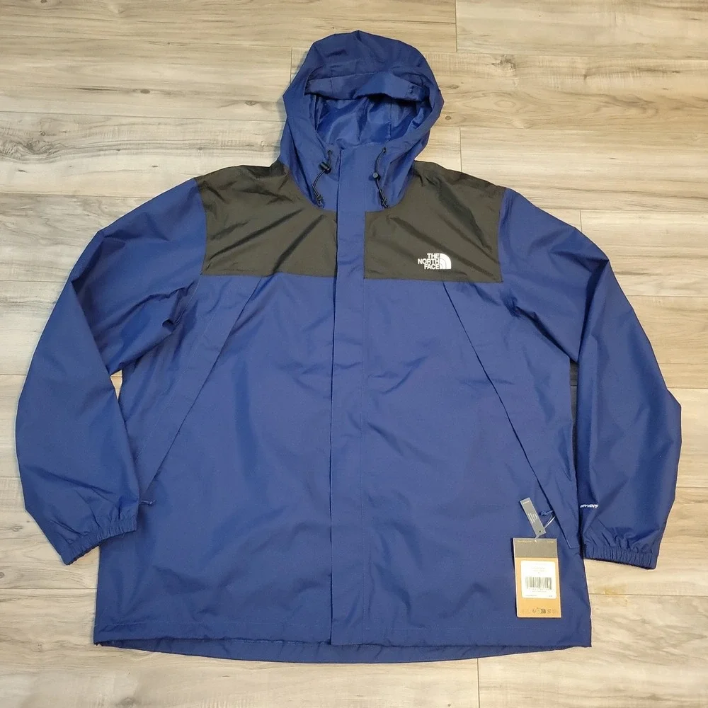 NWT The North Face Men's Antora Hoodie Jacket Blue Black XXL $110